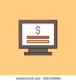 banking vector flat color icon