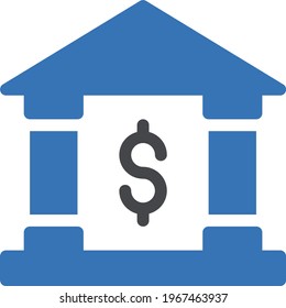 banking vector glyph colour icon