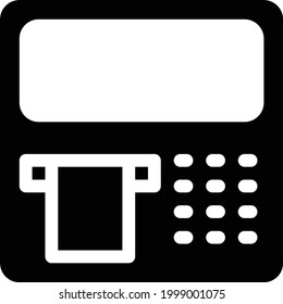 banking vector glyph flat icon