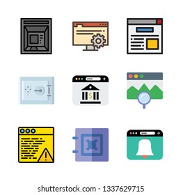 banking vector icon set