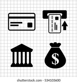 banking  vector icon set