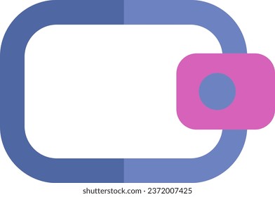 Banking wallet, illustration or icon, vector on white background.