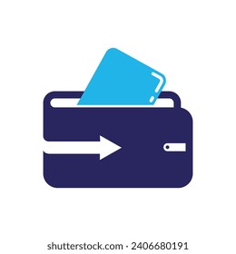 Banking wallet logo design simple