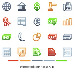 Banking web icons, colour symbols series