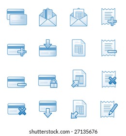 Banking web icons set 2, blue series