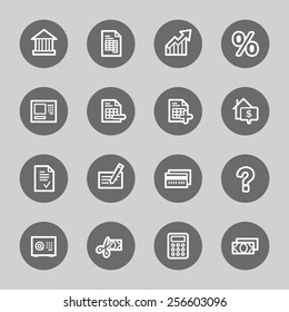 Banking web icons set
