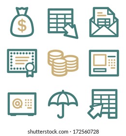 Banking web icons, two color series