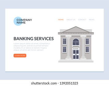 Banking web page banner poster concept. Vector design flat graphic cartoon illustration