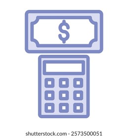 Banknote budget duotone line icon, editable vector icon, pixel perfect, illustrator ai file 