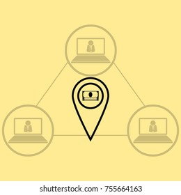 Banknote, cash vector icon 