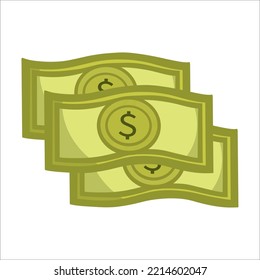 Banknote, currency, cash or money icon for apps and websites Financial symbol.