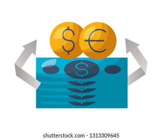 banknote dollar euro exchange stock market