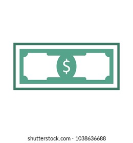 Banknote dollar stamp. Currency financial cash, stamp imprint dollar, sticker money symbol. Vector illustration