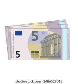 Banknote Europa bill paper money cash 5 Euro