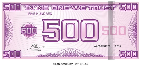 banknote five hundred