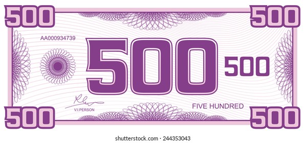 banknote five hundred