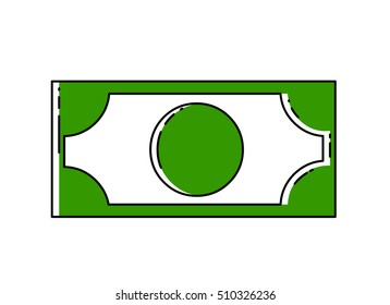 Banknote Flat lines icon