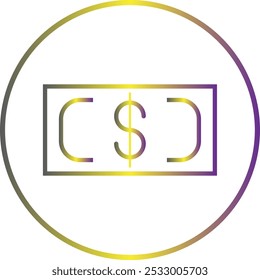 Banknote icon design for personal commercial use