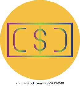 Banknote icon design for personal commercial use