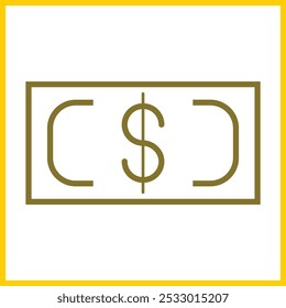 Banknote icon design for personal commercial use