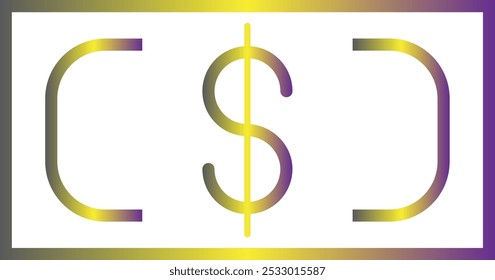 Banknote icon design for personal commercial use