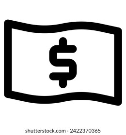 Banknote Icon Illustration for web, app, infographic, etc