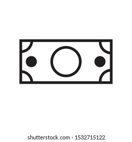 banknote icon on white background