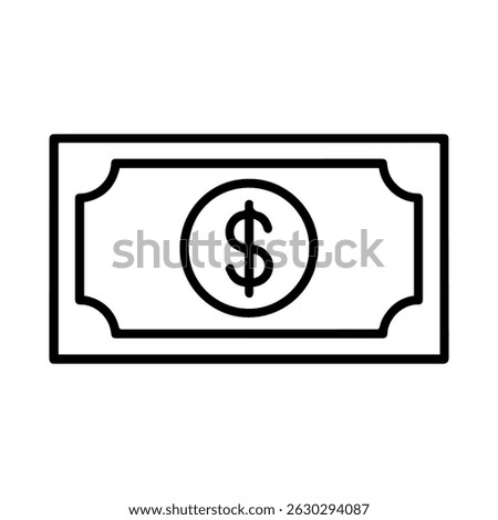 Banknote icon on white background vector
Vector line icon shopping and goods
