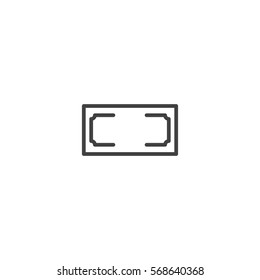 bank-note icon. sign design