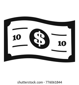 Banknote icon. Simple illustration of banknote vector icon for web