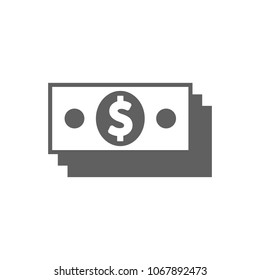 Banknote icon in trendy flat style isolated on white background. Symbol for your web site design, logo, app, UI. Vector illustration, EPS