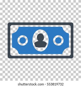 Banknote icon. Vector pictogram style is a flat symbol, color, chess transparent background. Designed for software and web interface toolbars and menus.