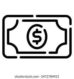 Banknote icon for web, app, infographic, etc