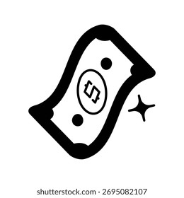 Ícone da nota de banco com fundo branco vetor stock ilustração