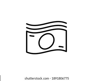 Banknote line icon. Vector symbol in trendy flat style on white background. Web sing for design.
