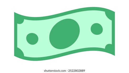 banknote money dollar icon, flying money bill, paper dollar currency, cash money