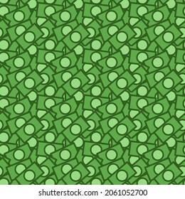 Fondo del patrón de billetes. Patrón sin foco. Papel envuelto. Vista de arriba de la pipa de dinero. Fondo vectorial.