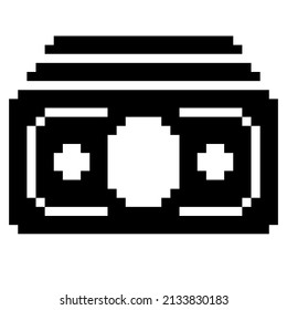 Banknote. Pixel Art Business Icon