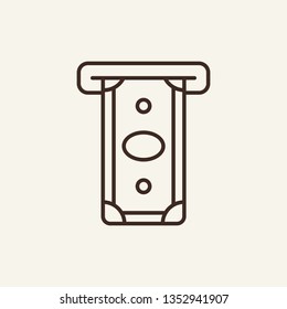 Banknote reader line icon. Dollar, money, currency. Transaction concept. Can be used for topics like cash, investment, consumerism