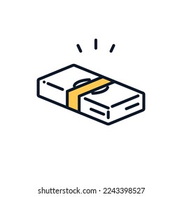 Banknote simple icon illustration material