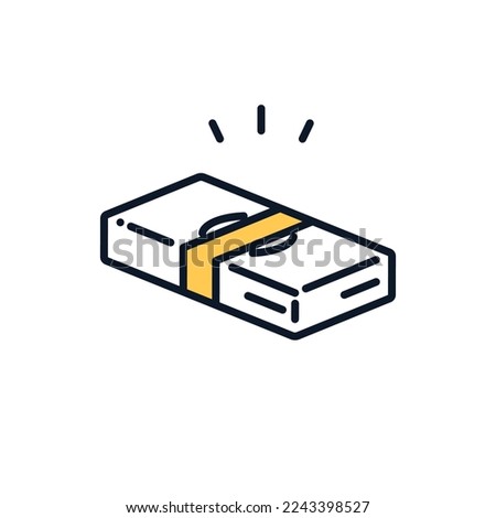 Banknote simple icon illustration material