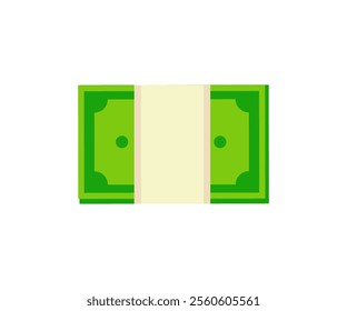 Banknote stack icon. Stack pile of bank currency money dollar notes vector design and illustration.