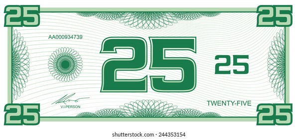 banknote twenty-five