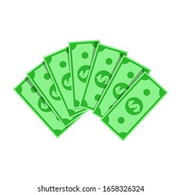 Banknote unfold cash vector design