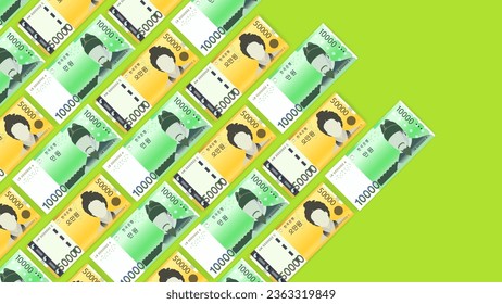 banknote vector design collection. Korean currency, won. one thousand won to fifty thousand won. suitable for your work needs