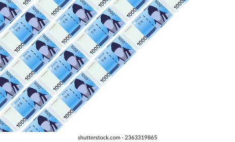 banknote vector design collection. Korean currency, won. one thousand won to fifty thousand won. suitable for your work needs