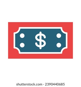 Banknote Vector Glyph Two Color Icon For Personal And Commercial Use.
