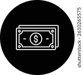 Banknote vector icon. Can be used for printing, mobile and web applications.