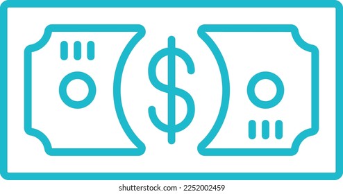 Banknote vector icon. Can be used for printing, mobile and web applications.
