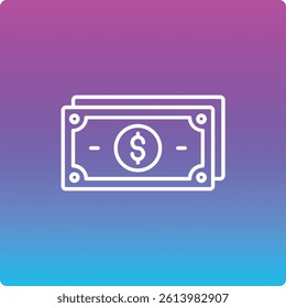 Banknote vector icon. Can be used for printing, mobile and web applications.